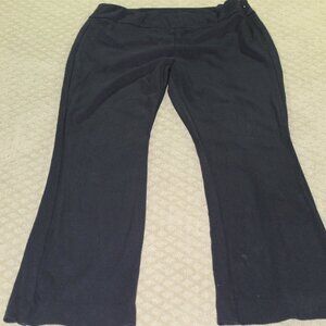 Cabi Women's Sz 16 Navy Flared Pants With Side Zipper